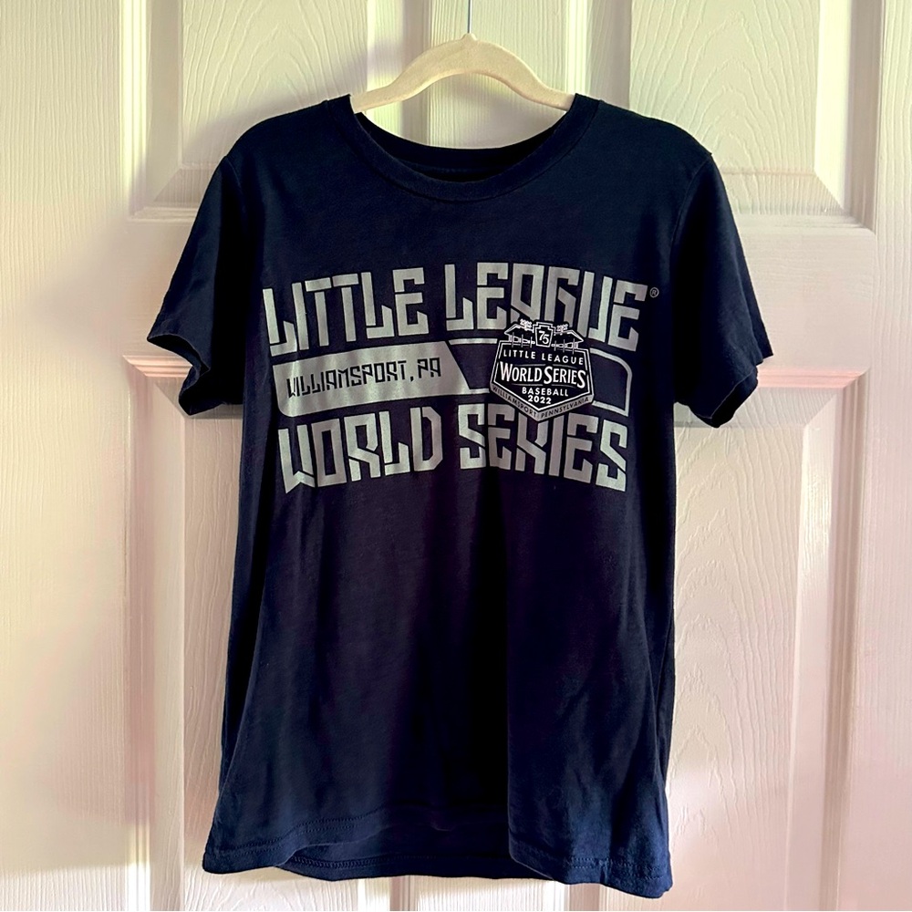 Little League Official Gear Boys Graphic Tee Navy Medium Tri-Blend
